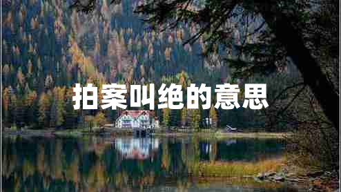 拍案叫絕的意思 拍案叫絕的意思