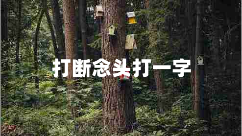 打斷念頭打一字