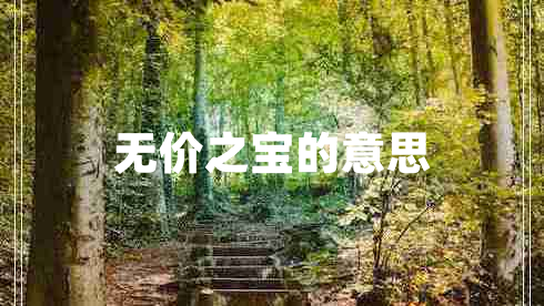 無價之寶的意思 無價之寶的意思