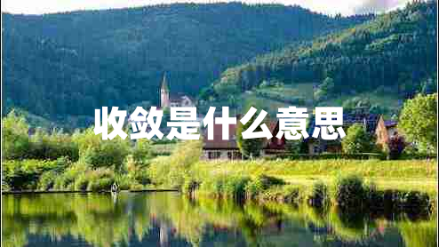 收斂是什么意思