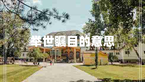 舉世矚目的意思