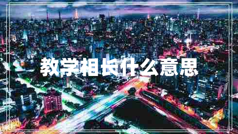 教學(xué)相長什么意思