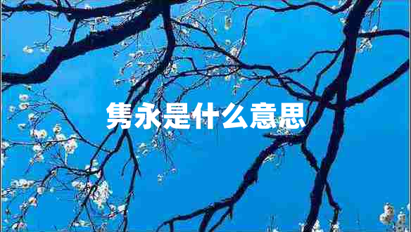 雋永是什么意思