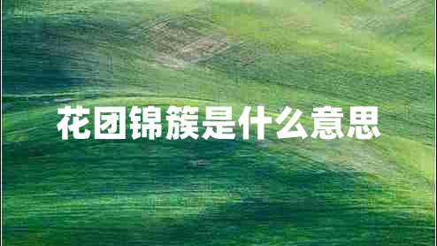 花團(tuán)錦簇是什么意思
