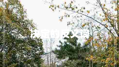 決定的反義詞 決定的反義詞