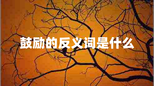 鼓勵的反義詞是什么 鼓勵的反義詞是什么