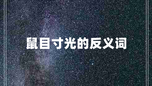 鼠目寸光的反義詞