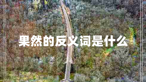 果然的反義詞是什么