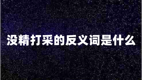 沒精打采的反義詞是什么