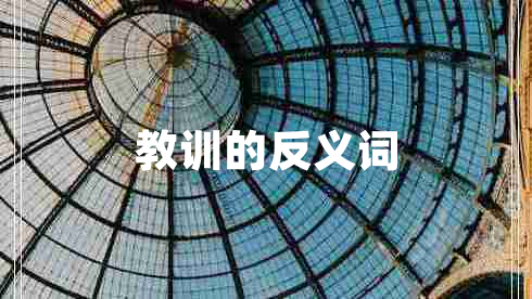 教訓(xùn)的反義詞