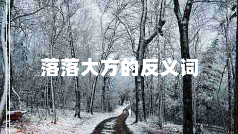 落落大方的反義詞 落落大方的反義詞