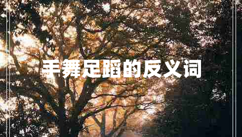 手舞足蹈的反義詞