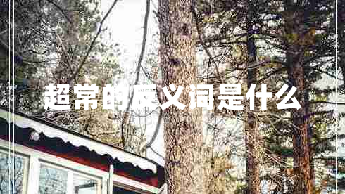 超常的反義詞是什么