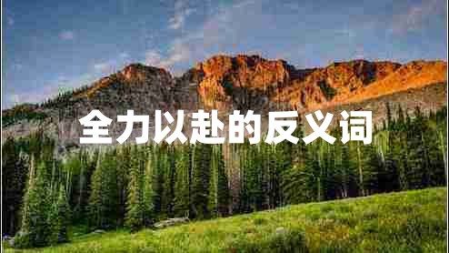 全力以赴的反義詞
