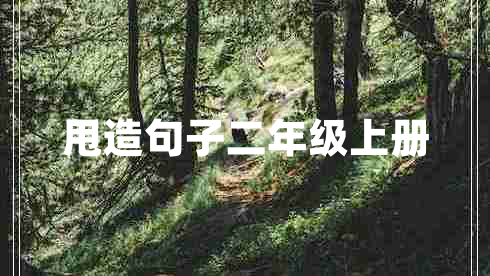 甩造句子二年級(jí)上冊(cè)