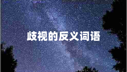 歧視的反義詞語