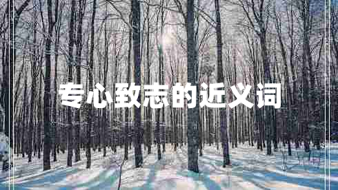 專心致志的近義詞