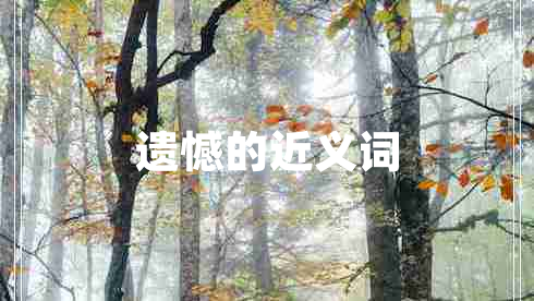 遺憾的近義詞 遺憾的近義詞