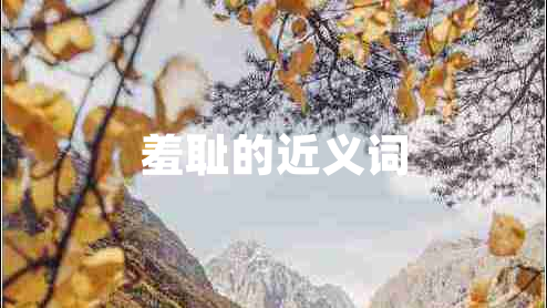 羞恥的近義詞 羞恥的近義詞