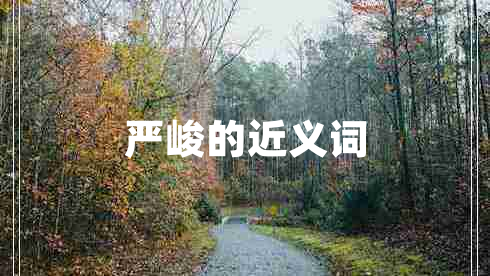 嚴(yán)峻的近義詞 嚴(yán)峻的近義詞