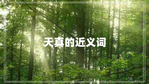 天真的近義詞 天真的近義詞