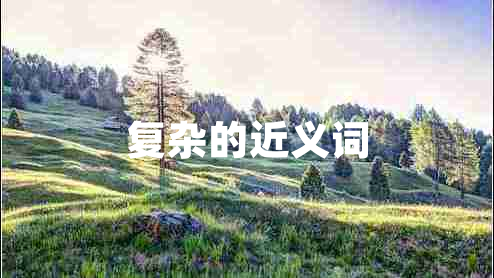 復(fù)雜的近義詞 復(fù)雜的近義詞