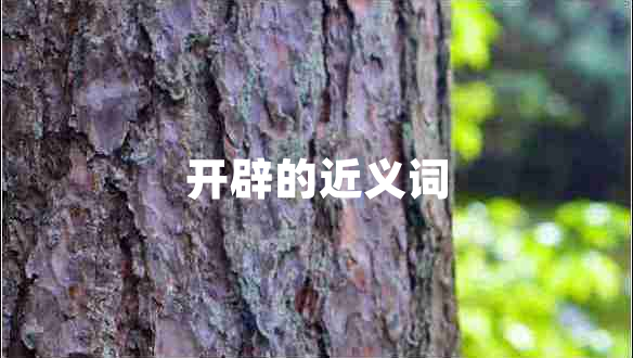 開(kāi)辟的近義詞