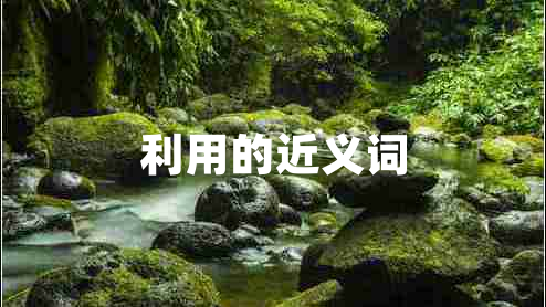 利用的近義詞 利用的近義詞
