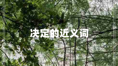 決定的近義詞