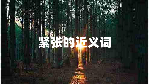 緊張的近義詞 緊張的近義詞