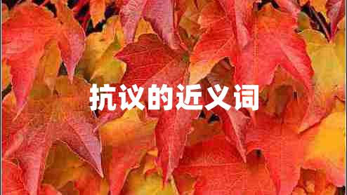 抗議的近義詞 抗議的近義詞