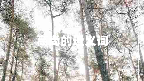 高尚的近義詞 高尚的近義詞