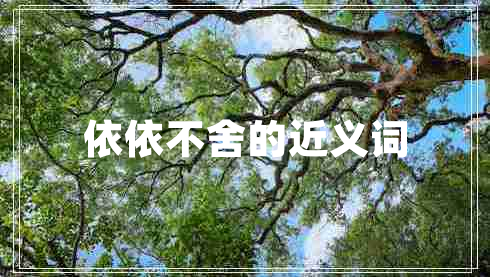 依依不舍的近義詞 依依不舍的近義詞