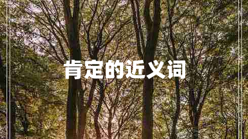 肯定的近義詞 肯定的近義詞