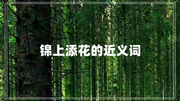 錦上添花的近義詞