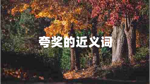 夸獎(jiǎng)的近義詞
