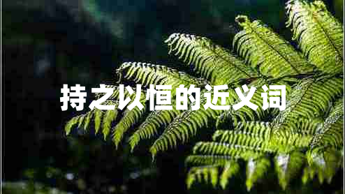 持之以恒的近義詞 持之以恒的近義詞