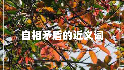 自相矛盾的近義詞