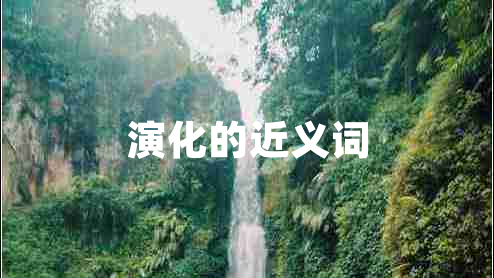 演化的近義詞