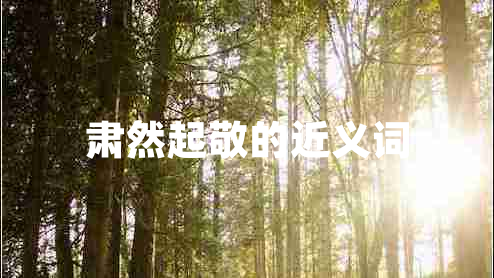 肅然起敬的近義詞