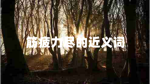 筋疲力盡的近義詞 筋疲力盡的近義詞