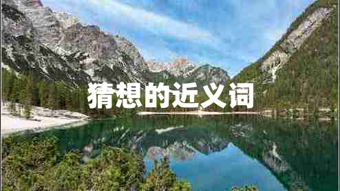 猜想的近義詞 猜想的近義詞