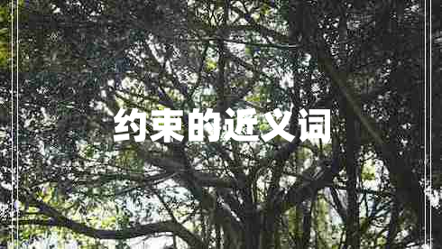 約束的近義詞 約束的近義詞