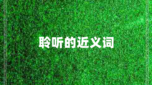 聆聽(tīng)的近義詞