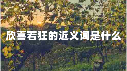 欣喜若狂的近義詞是什么 欣喜若狂的近義詞是什么