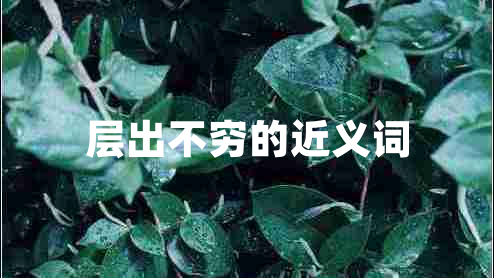 層出不窮的近義詞 層出不窮的近義詞