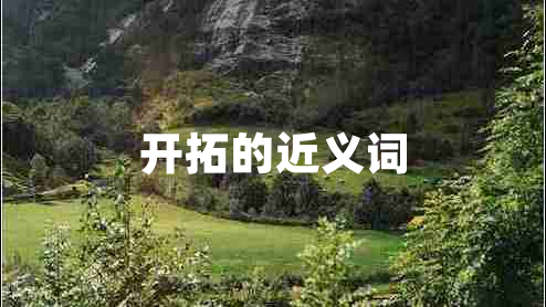 開(kāi)拓的近義詞