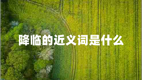 降臨的近義詞是什么