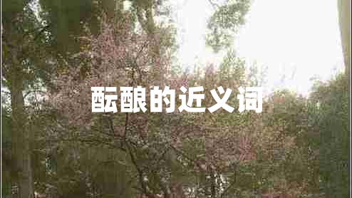 醞釀的近義詞 醞釀的近義詞