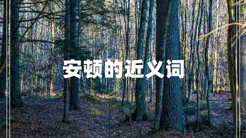 安頓的近義詞 安頓的近義詞